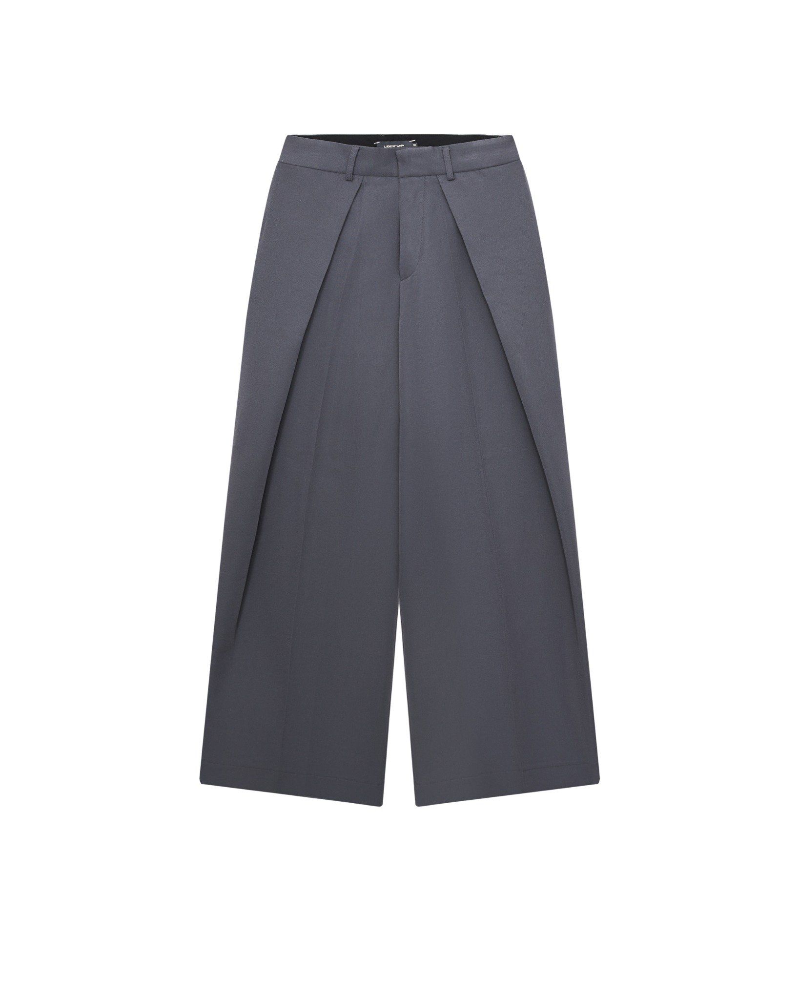 ROLLING WIDE-LEG TROUSERS - Grey