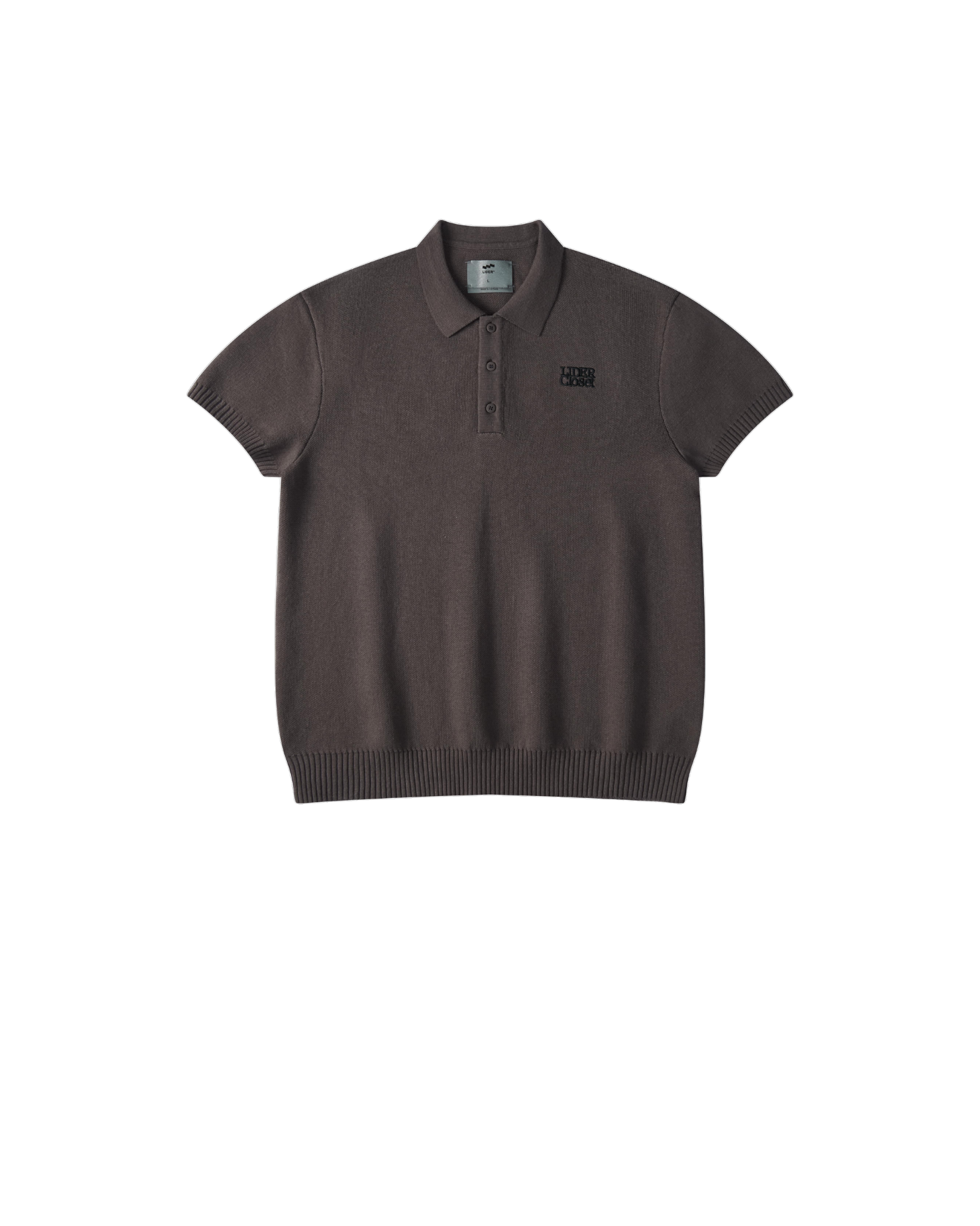 THE ELAN KNIT POLO SHIRT - Chocolate