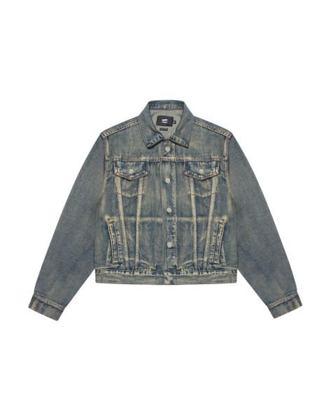 LIDER | HAREM WASHED DENIM JACKET - Áo Khoác Denim Washed Bạc