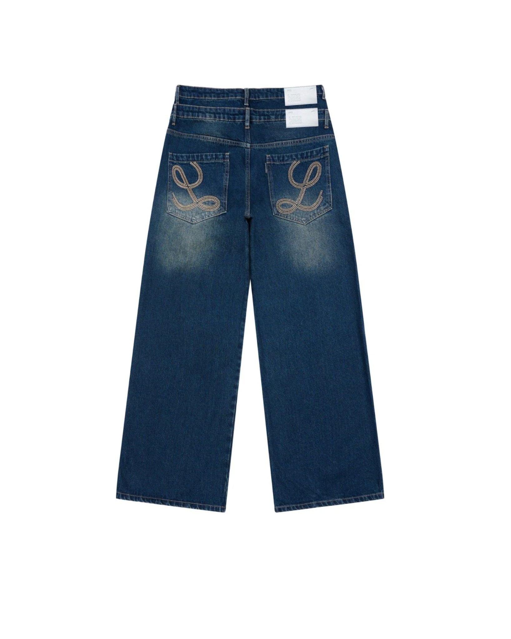  TWIN WAIST WASHED JEANS 
