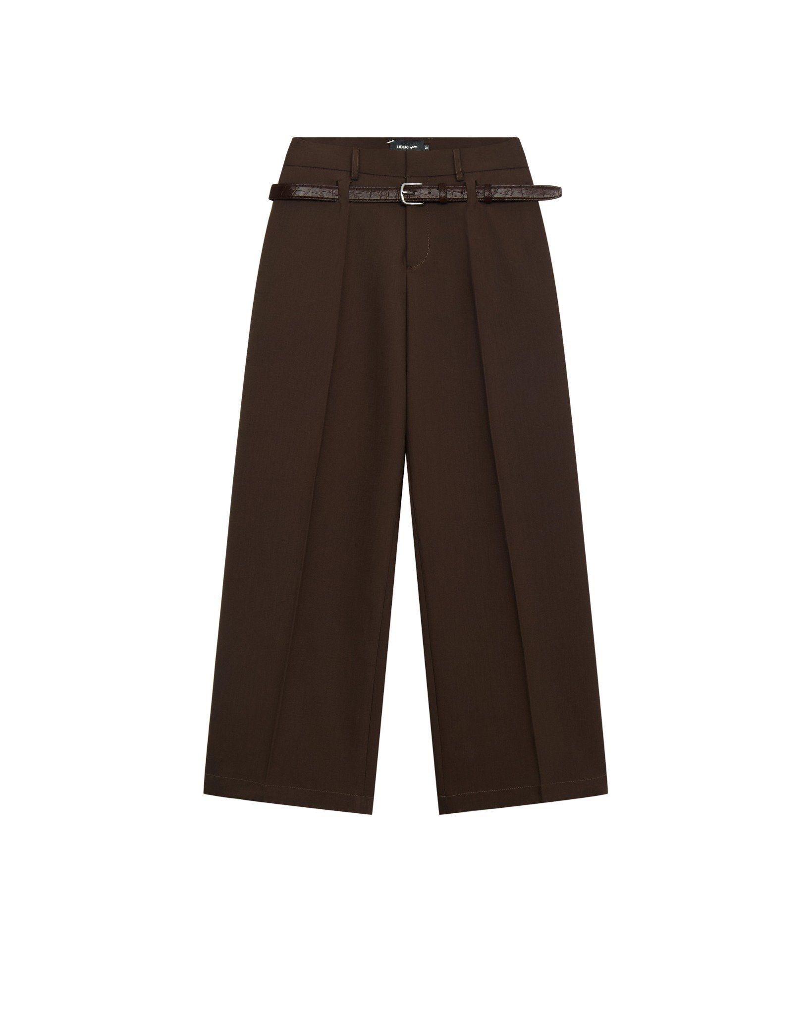  LIDER SLIM LEATHER BELT - Brown 