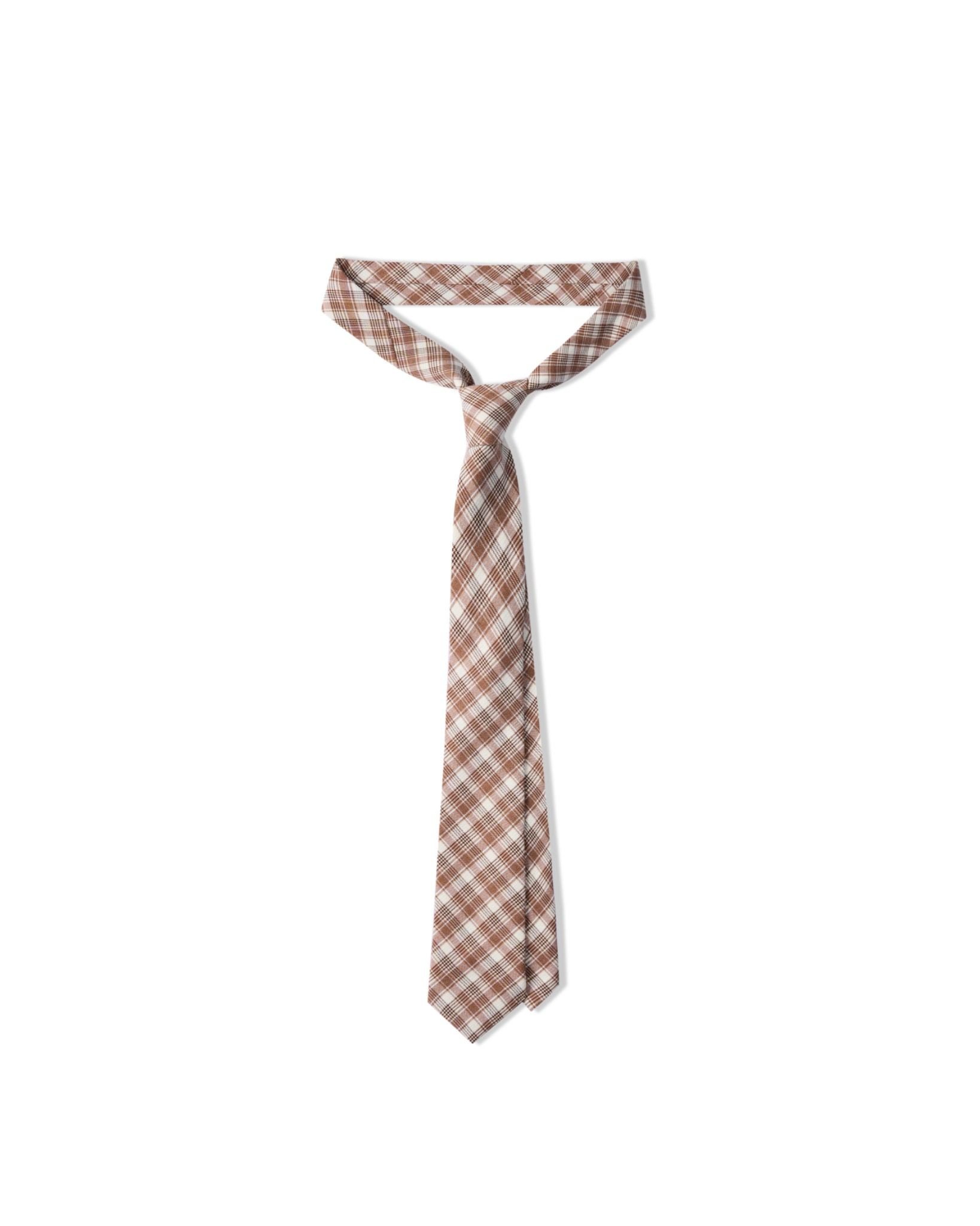 CAROLINE TIE - Checked Cinnamon