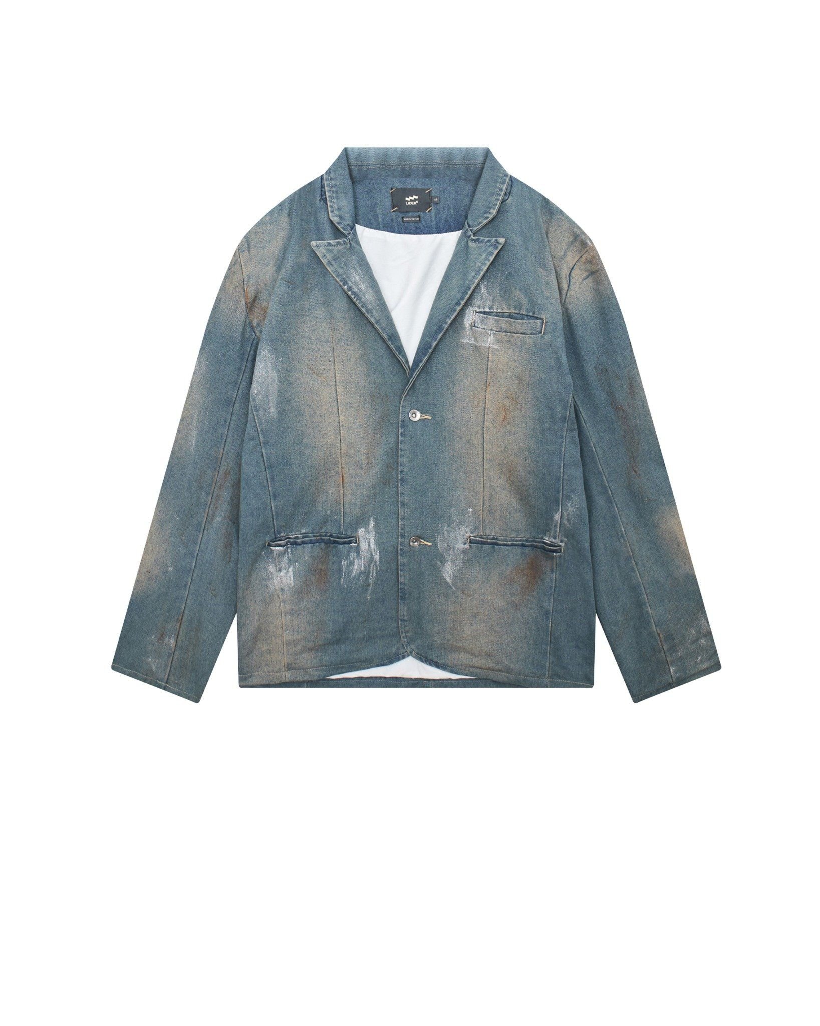  BLEU WASHED OVERSIZED BLAZER 