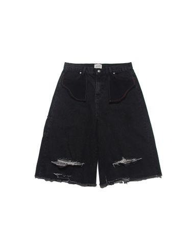  CARPENTER DENIM SHORTS - Washed Black 