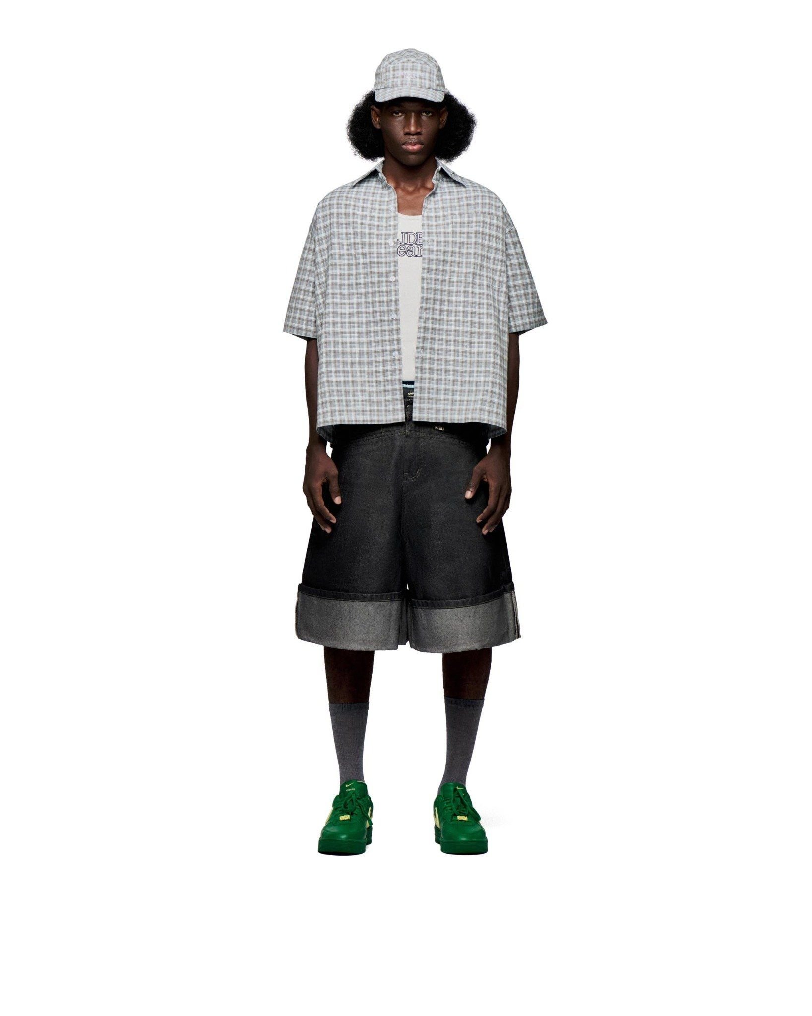 OVERROLLED CARPENTER SHORTS - Washed Black