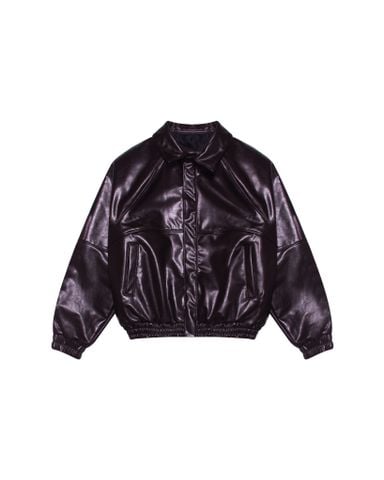  TIFF DRACO LEATHER JACKET - Brown 