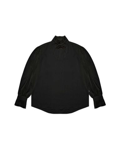  AETHER RUFFLE SHIRT - Black 