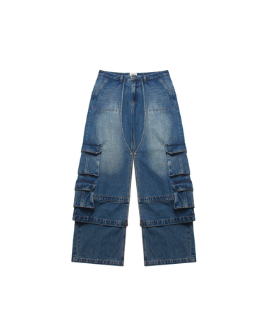  BACCHUS WIDE-LEG CARGO JEANS 