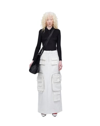  KENNEDY CARGO DENIM SKIRT - White 