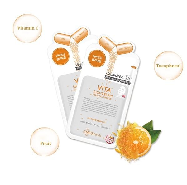 Bộ 10 Gói Mặt Nạ Dưỡng Trắng Sáng Da Chiết Xuất Vitamin Mediheal ...