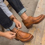 Giày da cao cổ buộc dây CowBoy 91173