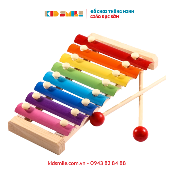 Đồ chơi gỗ âm nhạc đàn xylophone 8 âm