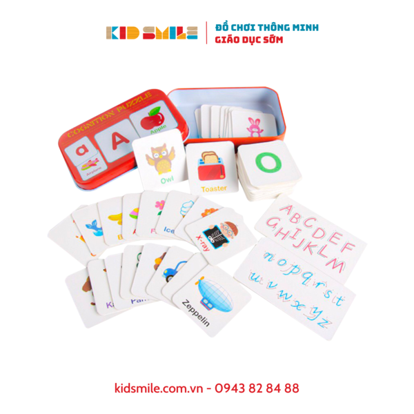 Đồ chơi hộp thẻ học thông minh flashcard tiếng Anh cho bé từ 2 đến 6 tuổi