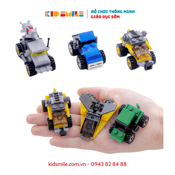 Đồ chơi lego, lắp ráp các loại xe ô tô mini từ 27 đến 32 chi tiết