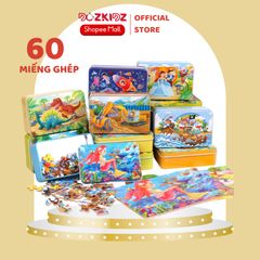 Đồ chơi thông minh tranh ghép hình 60 MIẾNG theo chủ đề phát triển tư duy logic cho trẻ từ 4 tuổi - DOZKIDZ