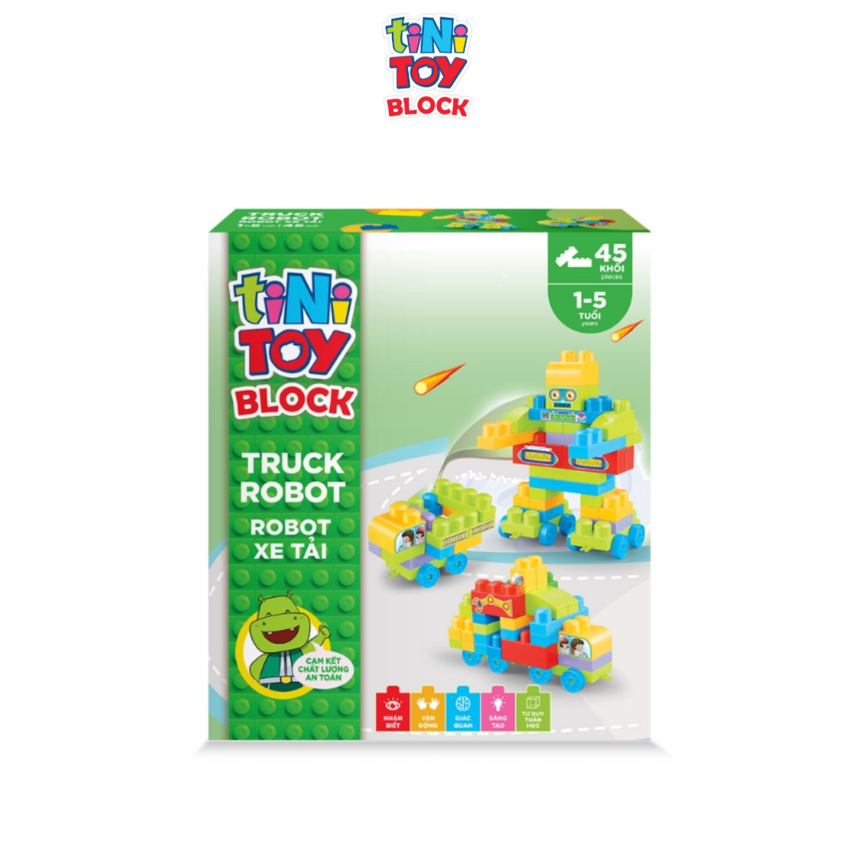 Đồ chơi lắp ráp robot xe tải TINITOY BLOCK (45 khối)