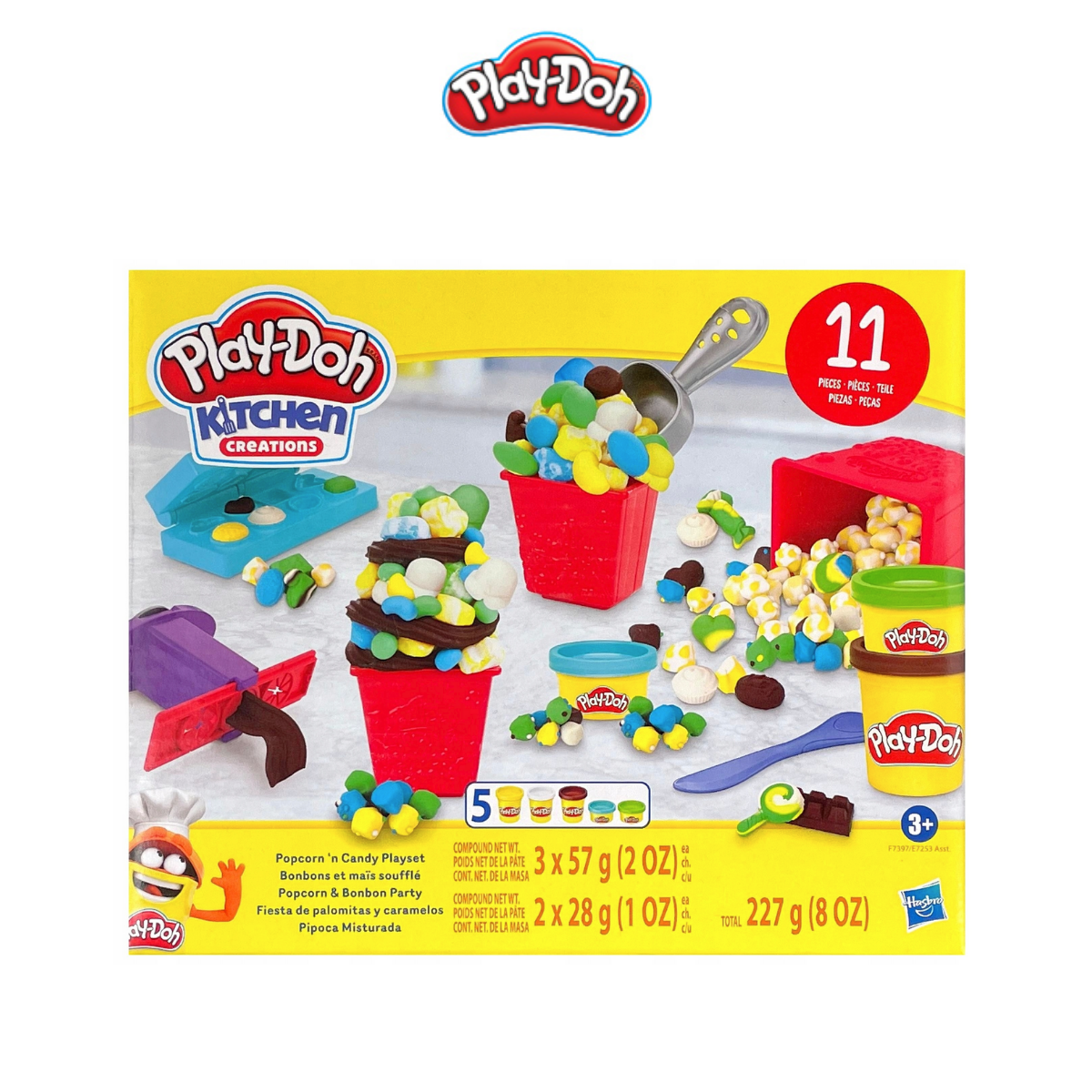 Bộ đồ chơi đất nặn làm bắp rang và kẹo Play-Doh