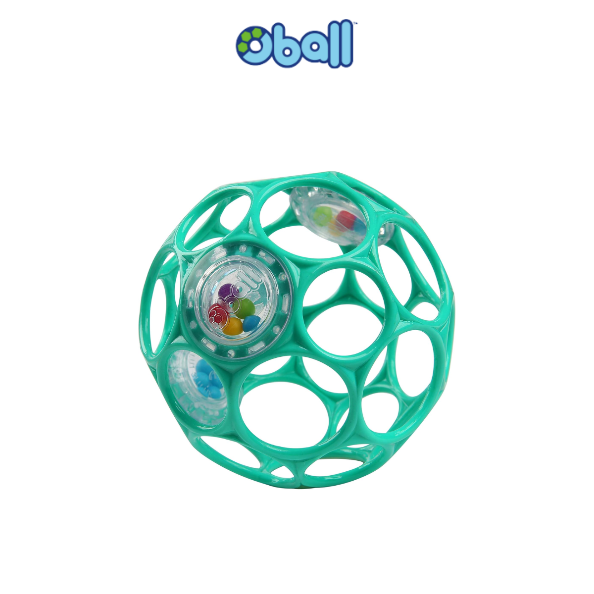 Đồ chơi bóng kèm xúc xắc gặm nướu màu xanh Oball