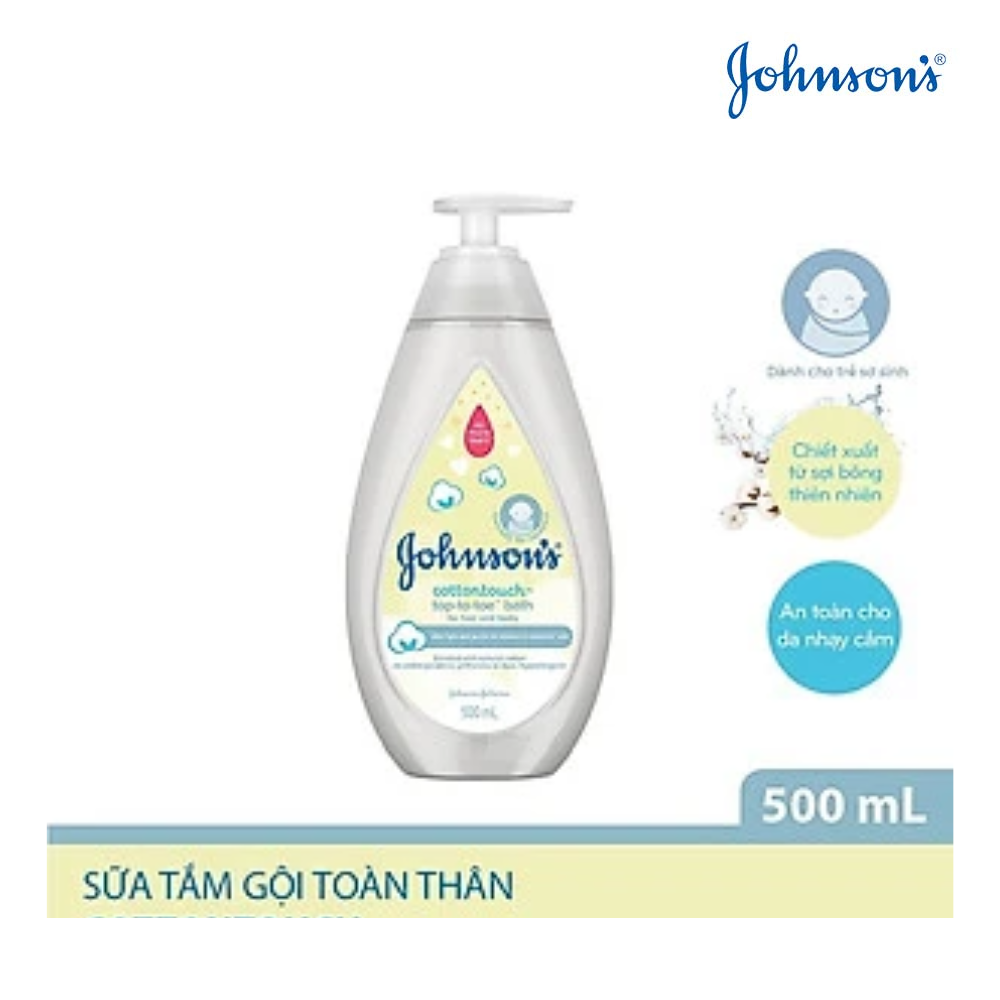 Sữa tắm gội toàn thân cho bé Johnson's Baby mềm mại như bông 500ml