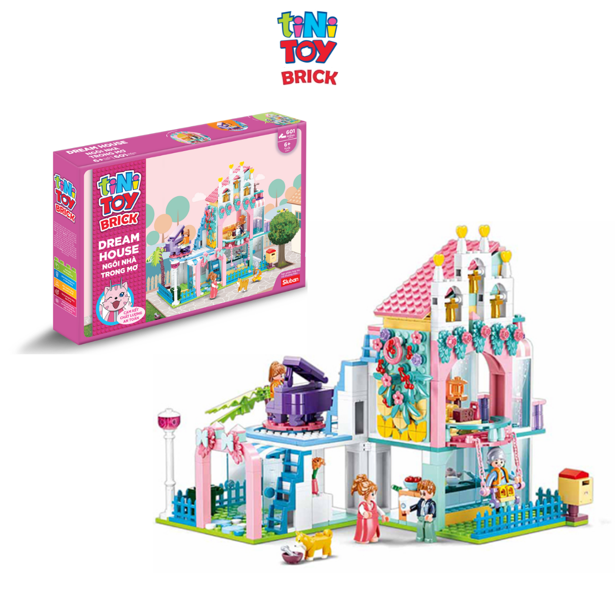 Đồ chơi lắp ráp ngôi nhà trong mơ TINITOY BRICK (601 pcs)