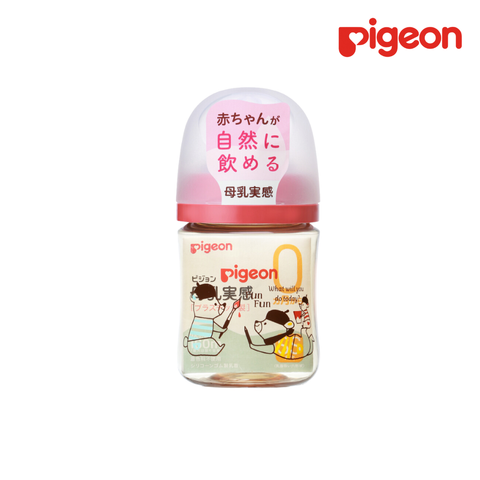  Bình sữa Pigeon PPSU Plus Wn3 phiên bản Nhật 160ml, Hình Gấu 