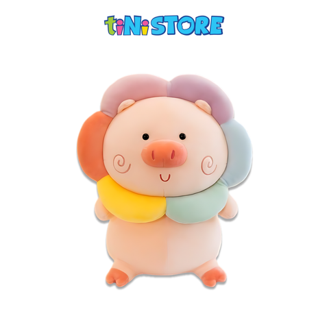  Đồ chơi thú bông hình chú heo đeo hoa 25cm 