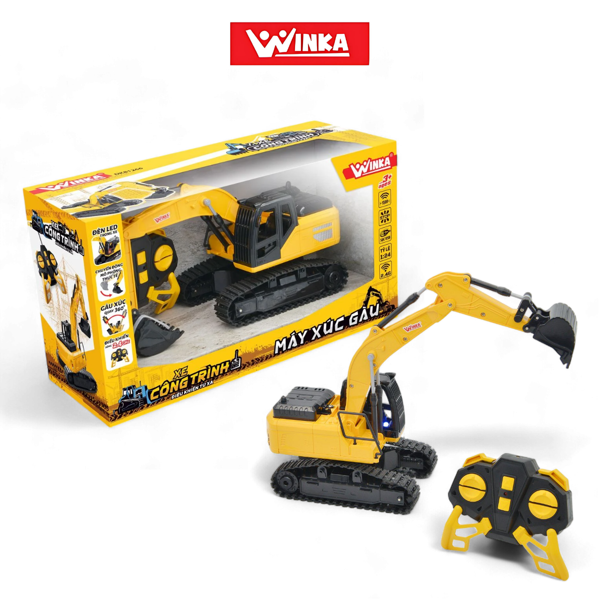 Xe công trình điều khiển từ xa Máy xúc gàu Winka