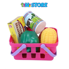 Bộ đồ chơi máy tính tiền màu hồng có đèn và âm thanh Duka