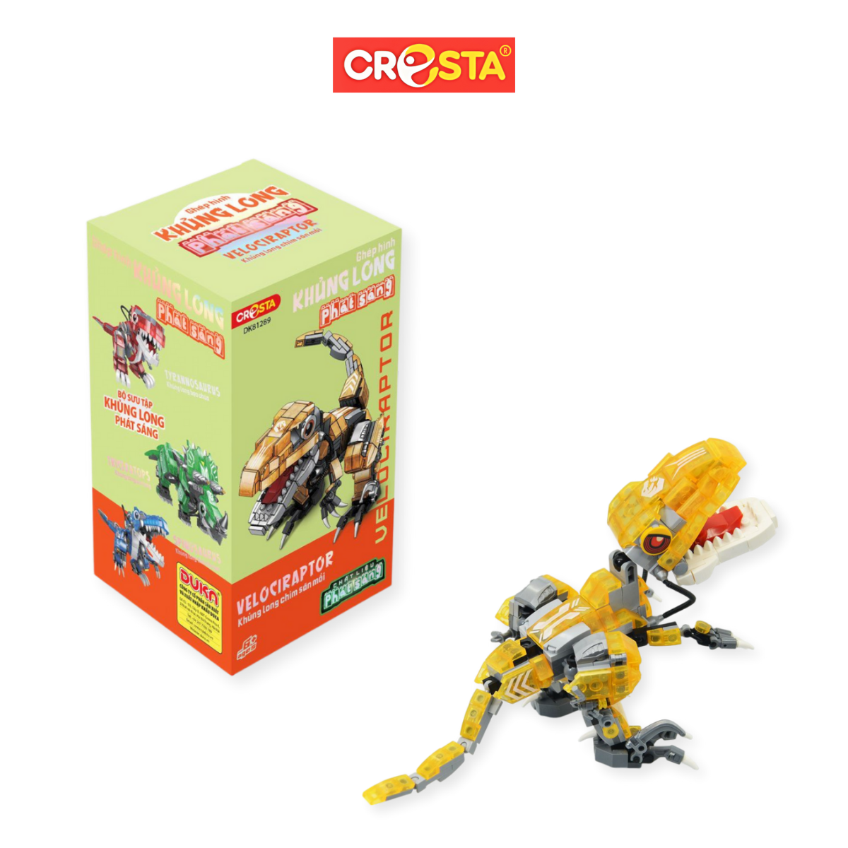 Ghép hình khủng long phát sáng - Khủng long chim săn mồi Cresta