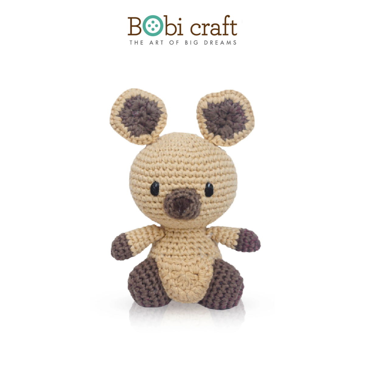 Thú bông len Bobicraft Kangaroo con đực ngồi