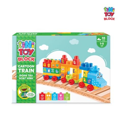  Đồ chơi lắp ráp đoàn tàu hoạt hình tiNiToy Block (56 khối) 