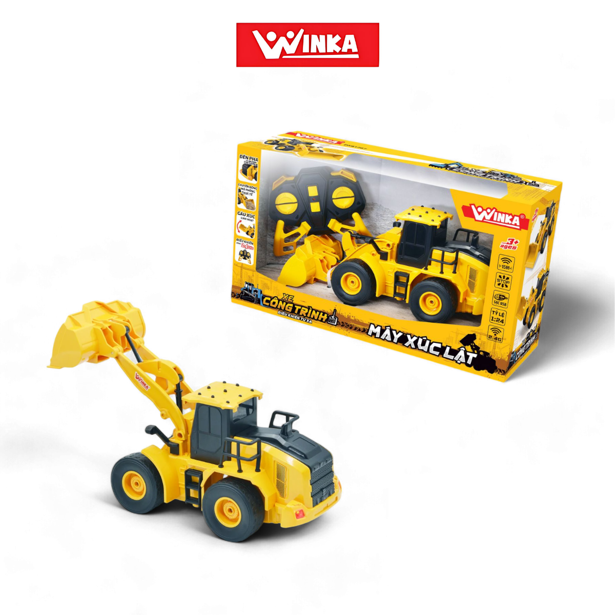 Xe công trình điều khiển từ xa Máy xúc lật Winka
