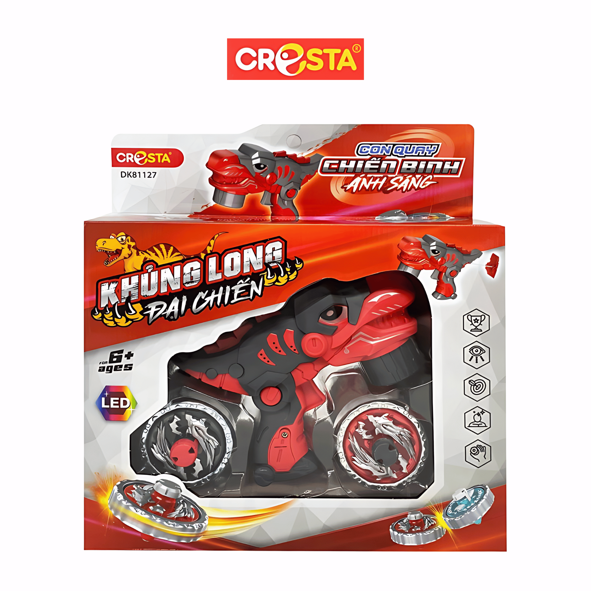 Con quay chiến binh ánh sáng - Khủng long đại chiến Cresta