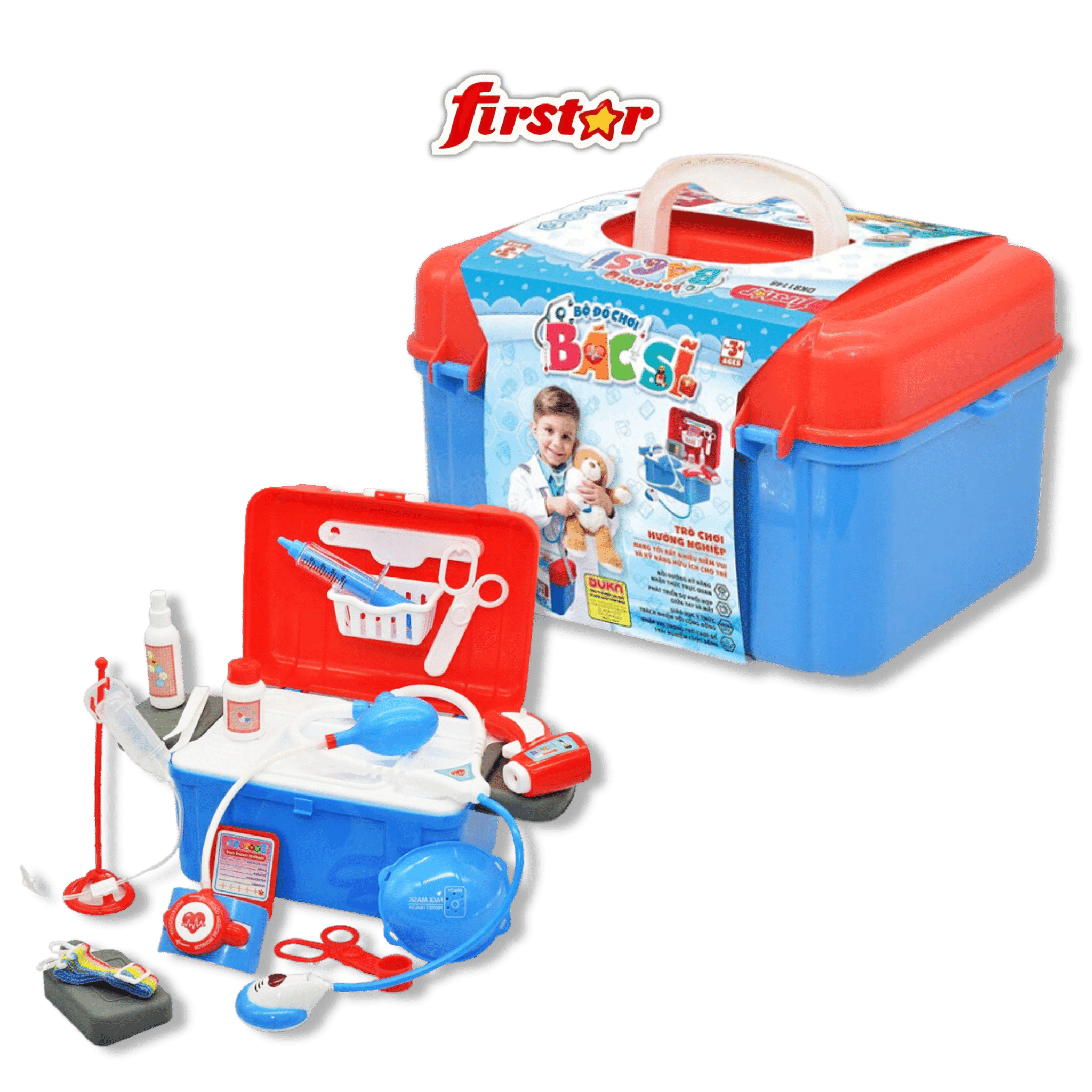 Bộ đồ chơi bác sĩ 19 chi tiết (màu xanh) Firstar