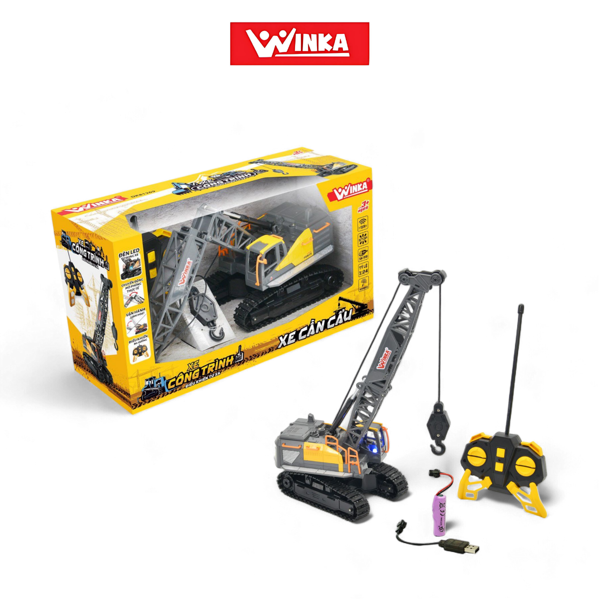 Xe công trình điều khiển từ xa Xe cần cẩu Winka