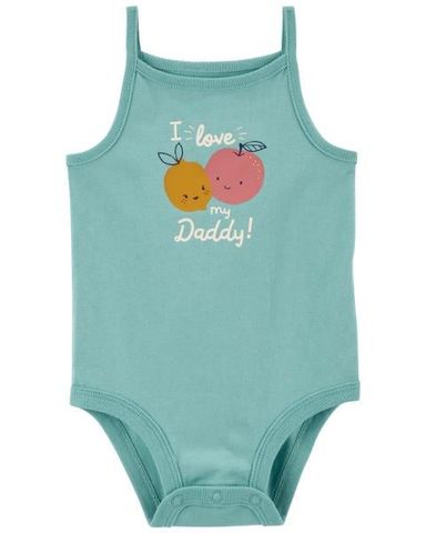  Bodysuit Liền Quần Bé Gái Màu Xanh Ngọc Chữ I Love My Daddy Carter's 0-24M 