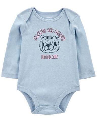  Bodysuit Liền Quần Bé Trai Màu Xanh Chữ Mommy And Daddy Carter's 0-24M 