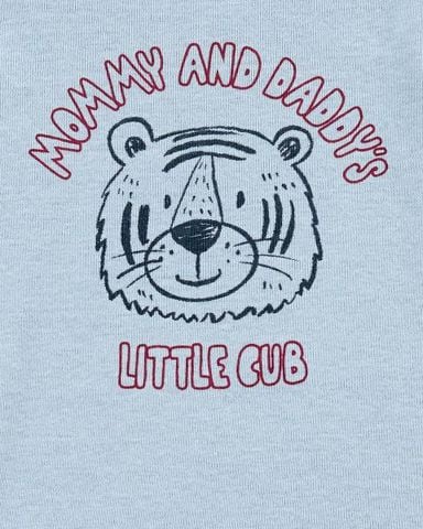  Bodysuit Liền Quần Bé Trai Màu Xanh Chữ Mommy And Daddy Carter's 0-24M 