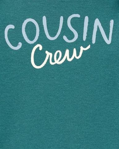  Bodysuit Liền Quần Bé Trai Màu Xanh Lục Chữ Cousin Crew Carter's 0-24M 