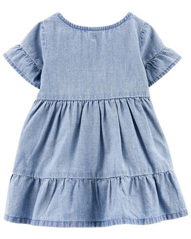  Đầm Jean Bé Gái Màu Xanh Nhạt Carter's 0-24M 