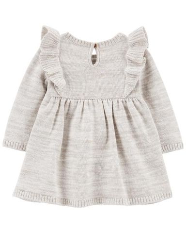  Đầm Bé Gái Nhấn Bèo Màu Xám Carter's 0-24M 