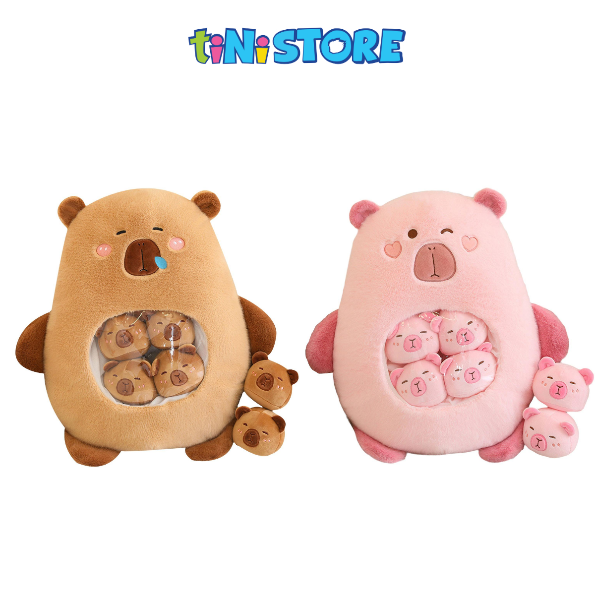 Đồ chơi túi thú bông Capybara kèm thú bông hạt đậu Value Toys