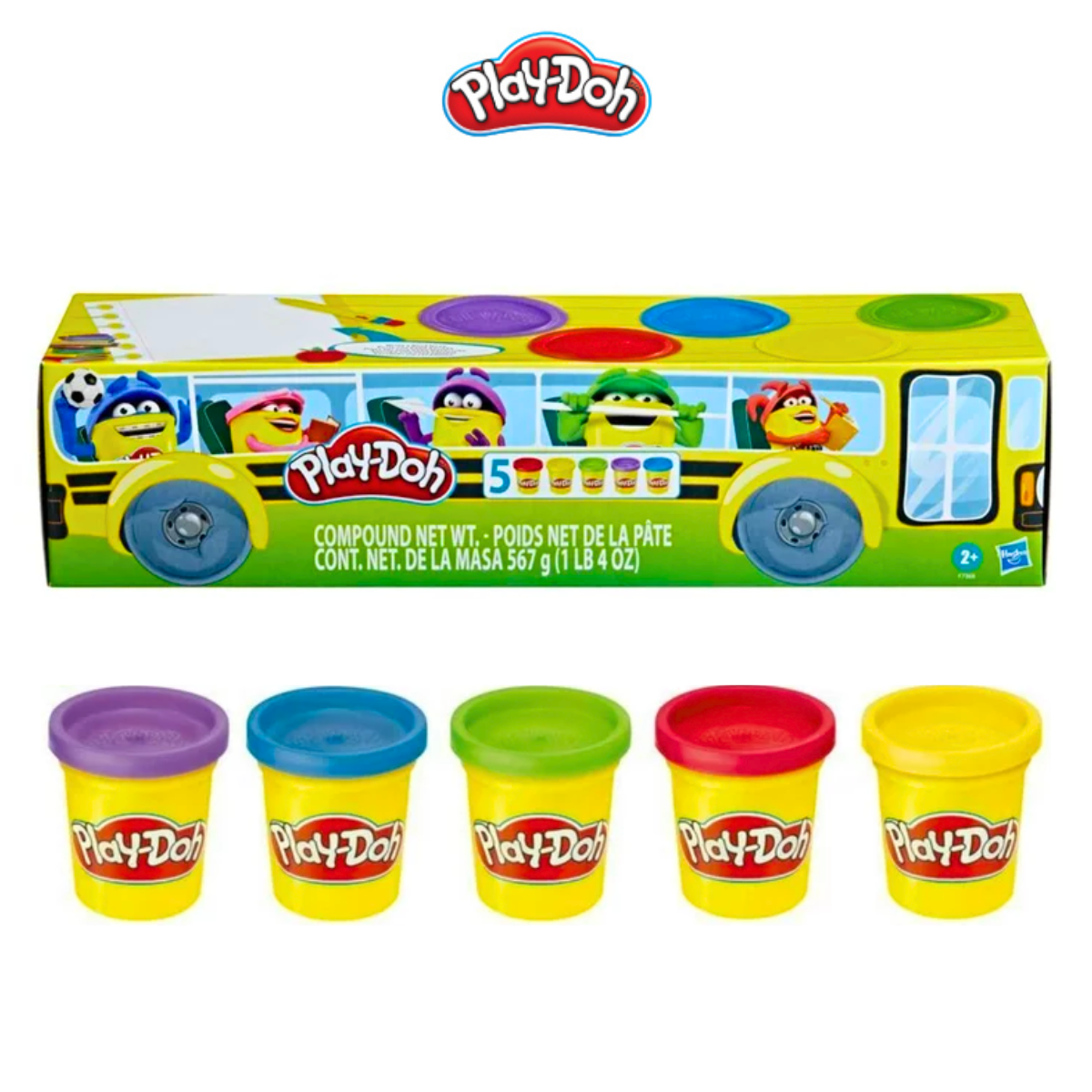Đồ chơi đất nặn vui đến trường 5 màu Play-Doh (5x4oz)