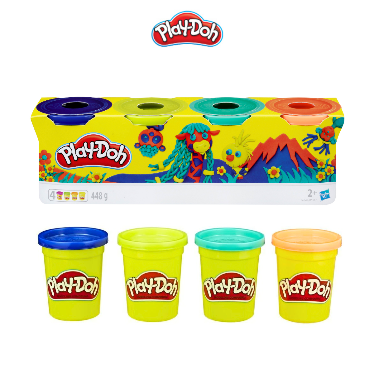 Bộ đồ chơi đất nặn 4 màu tự nhiên Play-Doh