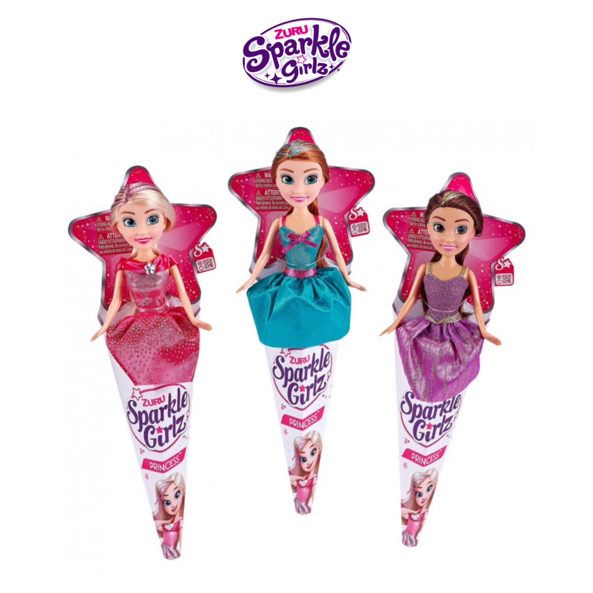 Đồ chơi búp bê công chúa Princess Cone 10.5 inch Sparkle Girlz (Giao mẫu ngẫu nhiên)