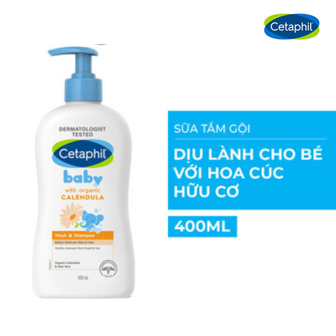  Sữa tắm gội trẻ em tinh chất hoa cúc Cetaphil 400ml 