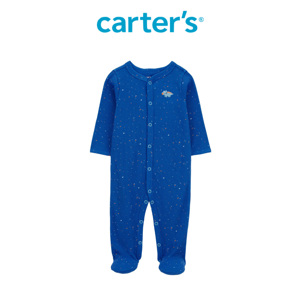 Bodysuit Liền Quần Dài Bé Trai Màu Xanh Dương Hình Khủng Long Carter's 0-24M