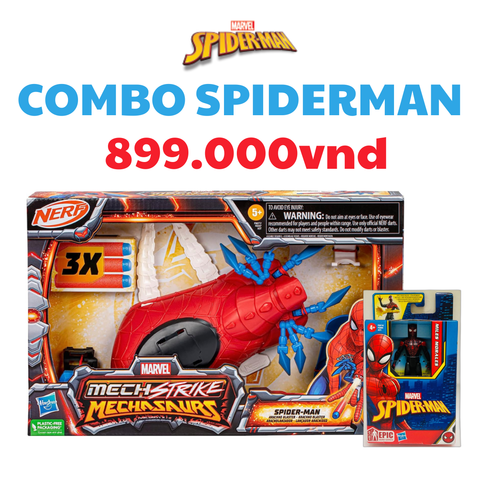  Combo mô hình bắn tơ Mech Strike và mô hình nhân vật Miles Morales 10cm Spider-man (F6677&F6974) 