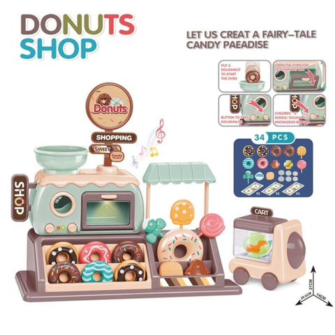  Bộ đồ chơi cửa hàng bánh donut 34 món BJ082553 