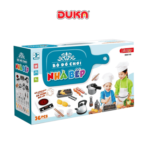 Bộ đồ chơi nhà bếp 36 pcs (màu xanh) Duka 